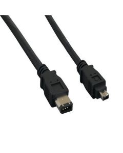 15ft IEEE 1394a FireWire 400 6-pin to 4-pin, Black