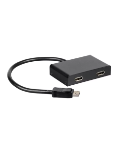 2-Port DisplayPort 1.2 to DisplayPort MST Hub, 4K 60Hz Single Display or Dual 4K 30Hz Monitors, Multi-Stream Transport Splitter for Extended or Duplicate Mode
