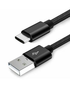 Braided USB Type C to Type C Fast Charging Data Sync USB-C to USB-C Cable 6ft Black