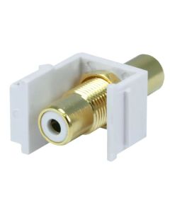 "RCA Keystone Jack Coupler, Female-to-Female Modular Insert for Wall Plates and Patch Panels "