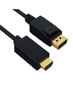 3ft Gold Plated Premium DisplayPort 1.2 to 4K HDMI Male to Male Cable