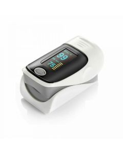 Finger Pulse Oximeter Blood Oxygen SpO2 Monitor PR PI Respiratory Rate Gray