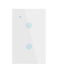 2 Gang WiFi Smart Wall Touch Light Switch Glass Panel For Alexa/Google APP
