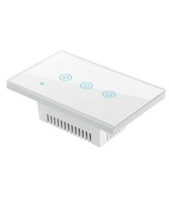 3 Gang WiFi Smart Wall Touch Light Switch Glass Panel For Alexa/Google APP