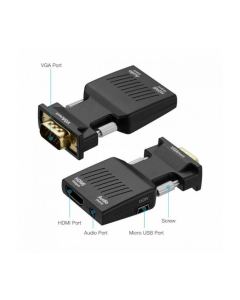 VGA to HDMI Adapter, 1080P Audio Video Converter