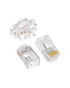 100 Pieces RJ45 Pass Through Connector