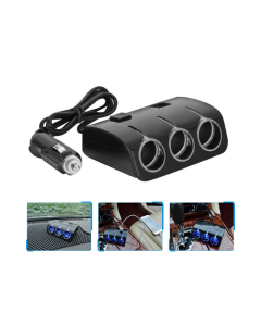3 Way Car Lighter Socket Splitter Dual USB Charger Power Adapter 12V