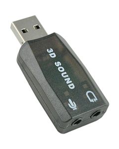 "5.1 USB to 3.5mm Mic Headphone Jack Stereo Headset 3D Sound Card Audio Adapter (black) "